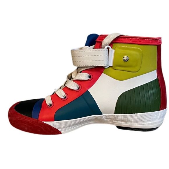 HUNTER | Hi-Top | Lined | Waterproof |Lace Up & Velcro Colorblock Sneakers - Picture 4 of 15